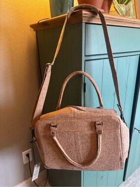 Mahi Leather “Compact Laptop Satchel” Cork/Vegan edition - NWT